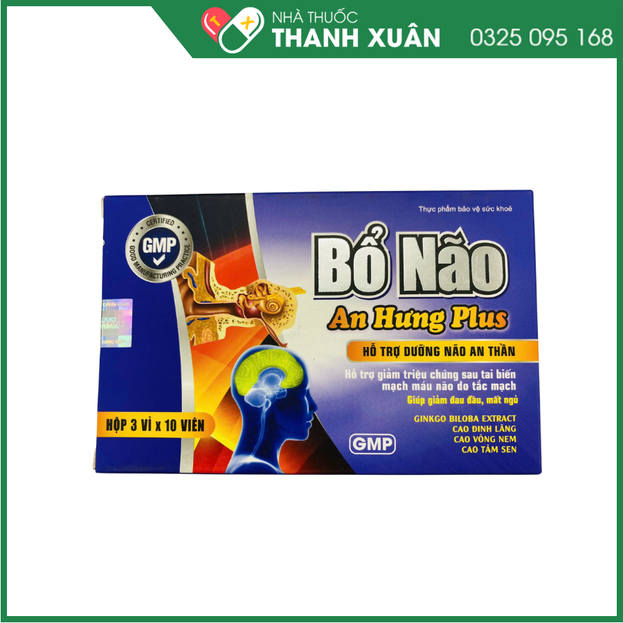 Bổ Não An Hưng Plus hỗ trợ dưỡng não an thần